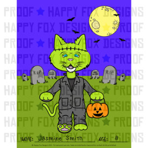 Coloring Contest-in-a-Box: Frankenkitty Halloween 2021